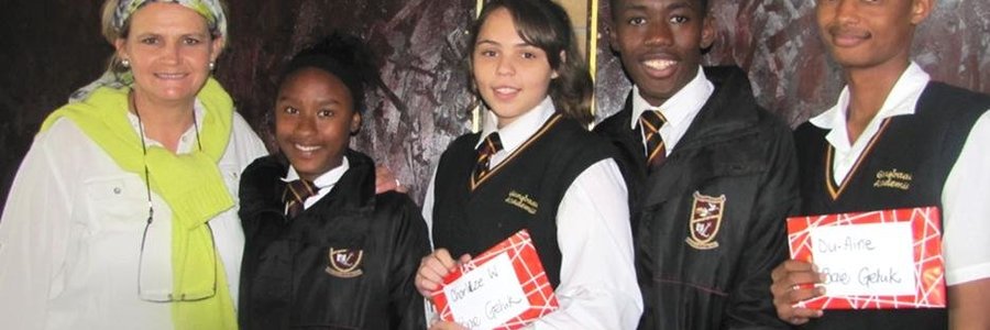 Me Carla Gouws, Justine, Charlize, Malcolm en Du-Aine